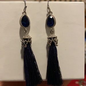 Blue Tassel earrings